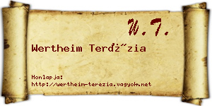 Wertheim Terézia névjegykártya